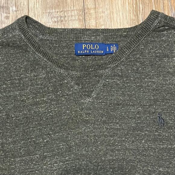 Polo Ralph Lauren Heather Green Crew Neck Sweater Pullover Mens L Preppy Classic - Picture 3 of 7